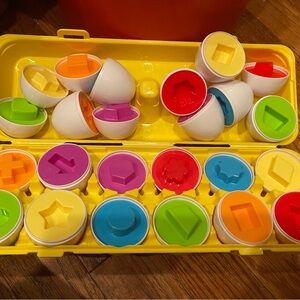 Colorful Shape Sorting Eggs Toy Set